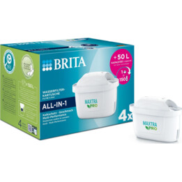 Filtro de agua de mesa BRITA Maxtra Pro, cartucho de filtro (paquete de 4)