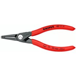 Alicates de precisas de precisión para los círculos internos en agujeros de orificio, 140 mm de longitud