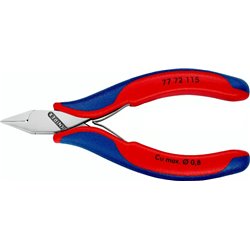Alicates de corte diagonal para electrónica con articulación de caja, mangos multicomponente, longitud 115 mm