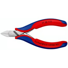 Electronics Diagonal Cutter With box joint, Handles multi-component grips, Length 115 mm