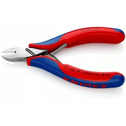 Alicates de corte diagonal para electrónica con articulación de caja, mangos multicomponente, longitud 115 mm