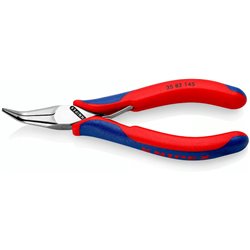 Alicates para electrónica con articulación de caja, longitud 145 mm, superficie pulida a espejo, mangos multicomponente