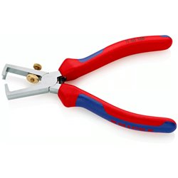 Alicate pelacables con resorte de apertura, universal, longitud 160 mm, superficie cromada, mangos multicomponente