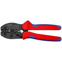 Pinze per crimpatura preforce knipex, lunghezza 220 mm laccata di superficie, impugnature multi-componente
