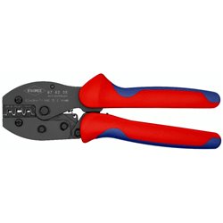 Alicates de engarce KNIPEX PreciForce, longitud 220 mm, superficie lacada, fundas multicomponente