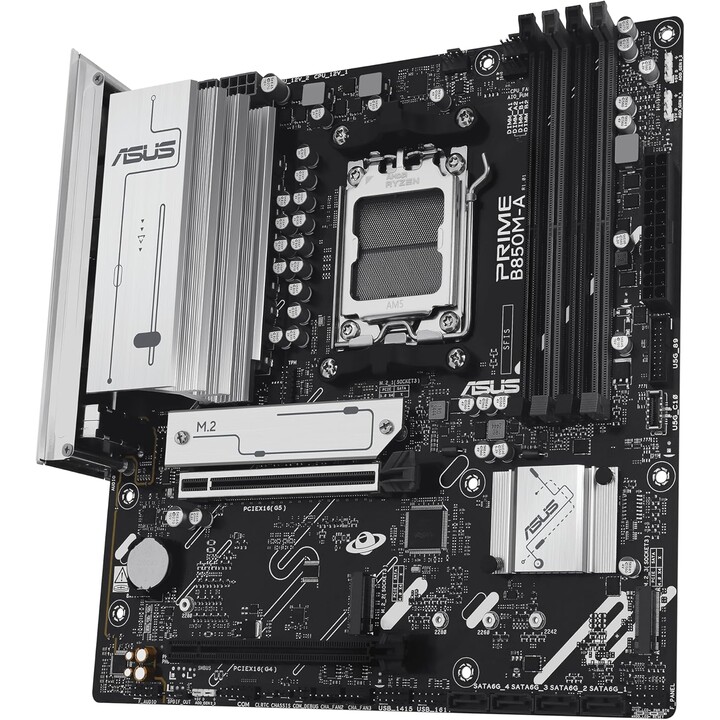 Scheda madre|ASUS|AMD B850|SAM5|Micro-ATX|Memoria DDR5|Slot di memoria 4|1xPCI-Express 4.0 16x|1xPCI-Express 5.0 16x|3xM.2|1xHDM