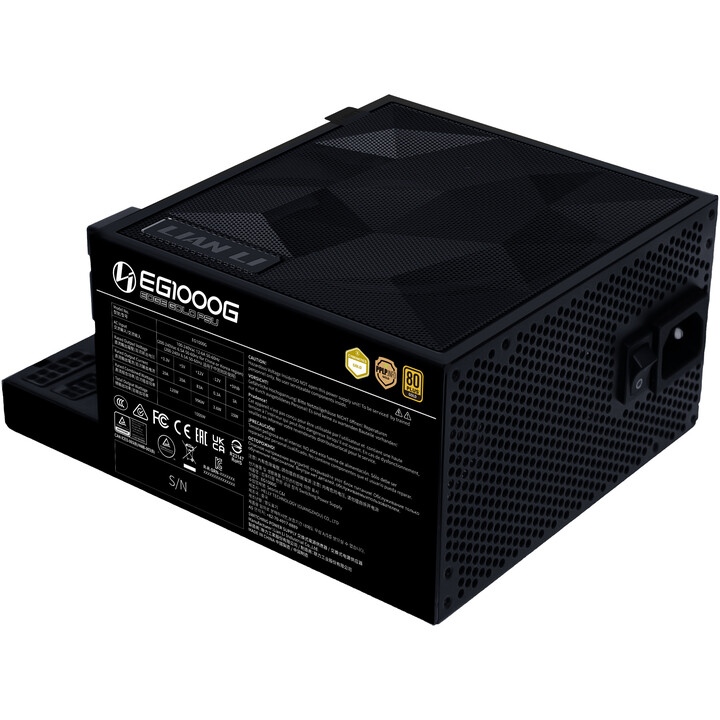 Lian Li Edge EG1000G 80 Plus Gold 1000W ATX 3.1 PCIE 5.1 Modular Black