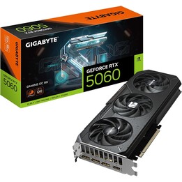 Placa de vídeo|GIGABYTE|NVIDIA GeForce RTX 5060|8 GB|GDDR7|128 bits|PCIE 5.0 16x|GPU 2595 MHz|Dissipador de três slots|1xHDMI|3x