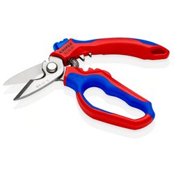 Elettricisti angolati \ 'cesoie, lunghezza 180 mm, impugnature multi-componente cromate di superficie