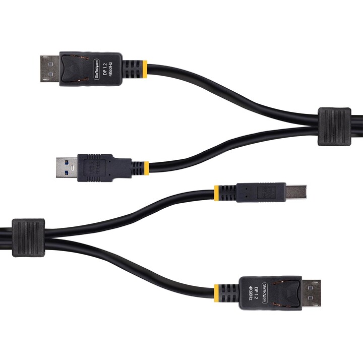 StarTech.com Cavo KVM DisplayPort e USB 5Gbps da 1,8m, Cavo Combinato DP 1.2 4K 60Hz e USB-A 3.0 per Switch KVM