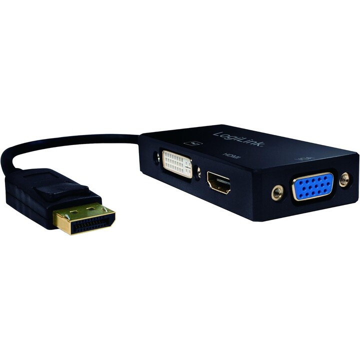Logilink 4K DisplayPort 1.2 zu DVI/HDMI/VGA Adapter