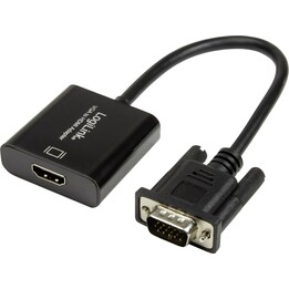 Logilink Convertidor VGA m. Audio a HDMI compatible con alta velocidad
