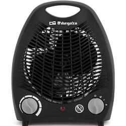 Calentador Orbegozo FH 5129, 2 niveles de potencia, 2000W, Negro