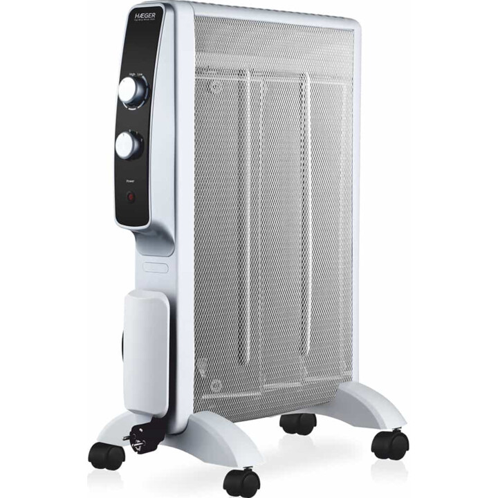 Haeger MH-15W.006A Mica Electric Heater, Adjustable Thermostat, 1500 Watts