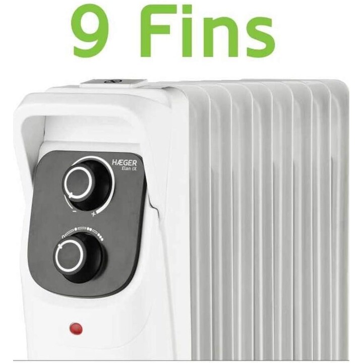 Elan IX, radiatore elettrico a olio con potenza di 2000W e 3 impostazioni di calore per la regolazione del clima della stanza, b