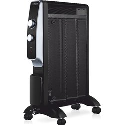 Calefactor Haeger Top Mica White 1500W, 2 Ajustes de calor, Color Negro