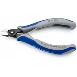 Alicates de corte diagonal Precision Electronics, longitud 125 mm, superficie lacada, mangos multicomponente