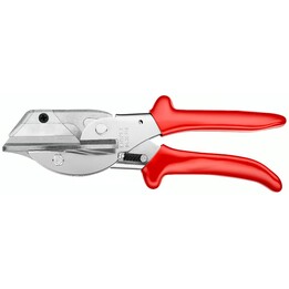 Cisteaux à mitre pour sections en plastique et en caoutchouc, longueur 215 mm, manchons à un composant en chromé de surface