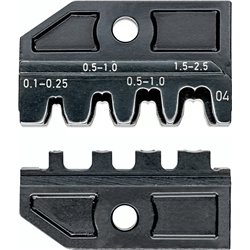 Juego de matrices Para conectores de tipo enchufe abierto sin aislamiento (2,8 + 4,8 mm de ancho)