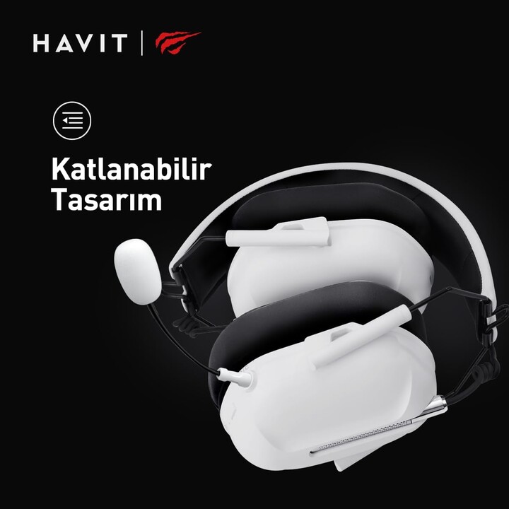 Havit H2033D Gaming Headset (White-Black)
