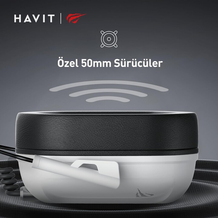 Havit H2033d Gaming Headset (weißschwarz)