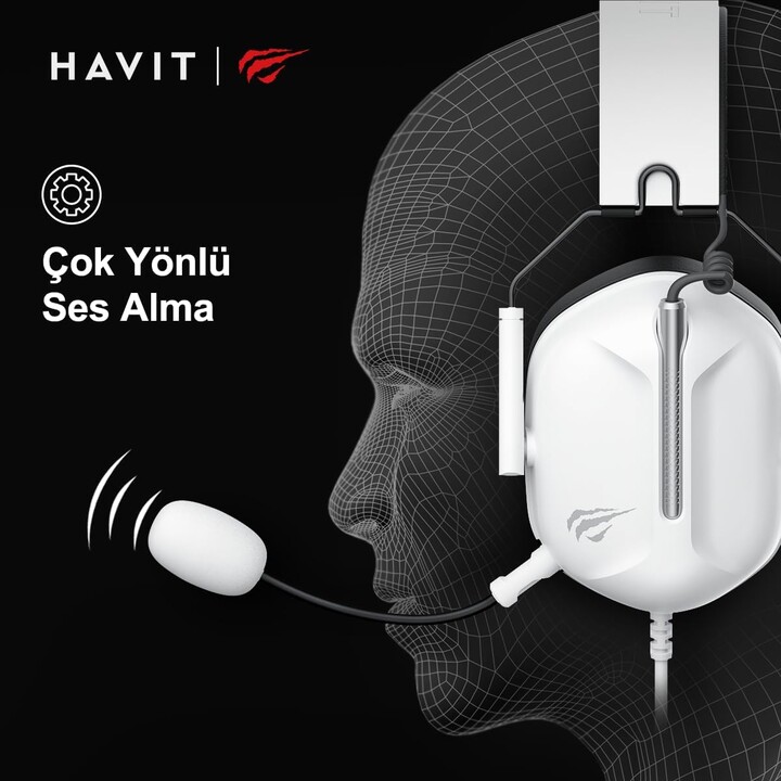 Havit H2033d Gaming Headset (weißschwarz)