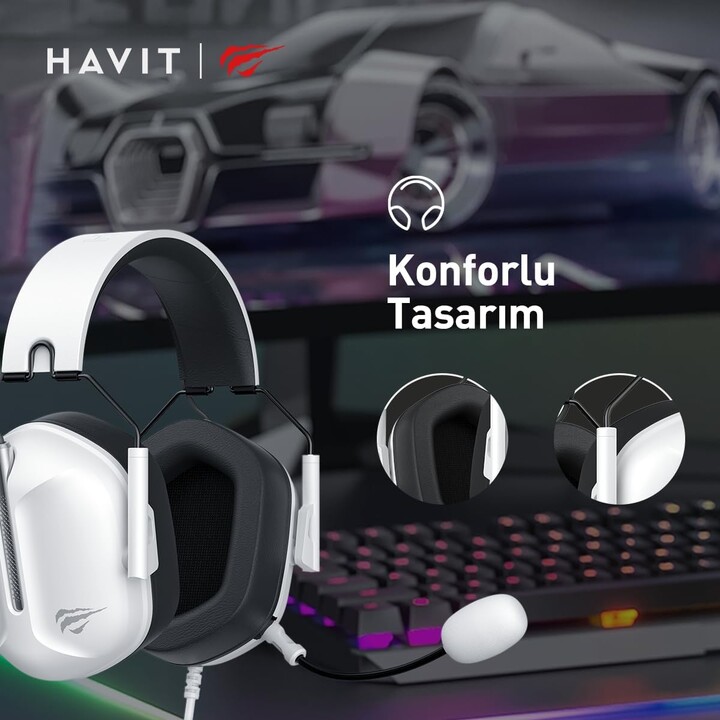 Havit H2033d Gaming Headset (weißschwarz)