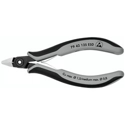 Präzisionselektronik Seitenschneider ESD, Länge 125 mm, Oberflächenlackierer, Mehrkomponentengriffe