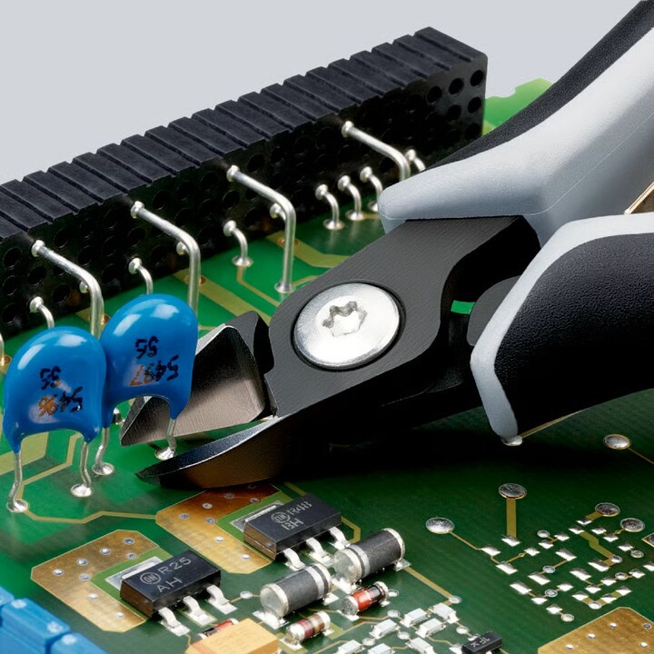 Elettronica di precisione Cutter laterale ESD, lunghezza 125 mm, laccatura superficiale, impugnature multi-componente