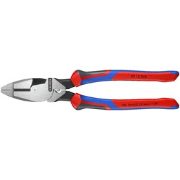 Alicates de liniero estilo americano, longitud 240 mm, superficie lacada, con mangos cómodos