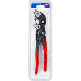 Knipex 1441608, Juego de alicates combinados, 2 piezas, rojo
