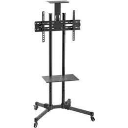 Aisens FT70TE-035 ECO-Bodenständer mit Rädern, DVD-Tablett und Kamera-Halterung (Fernseher 37"-70")