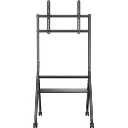 Aisens FT86FE-329 ECO Floor Stand with Wheels, 1 Tray, Interactive Display/TV 80kg 37-86, Black