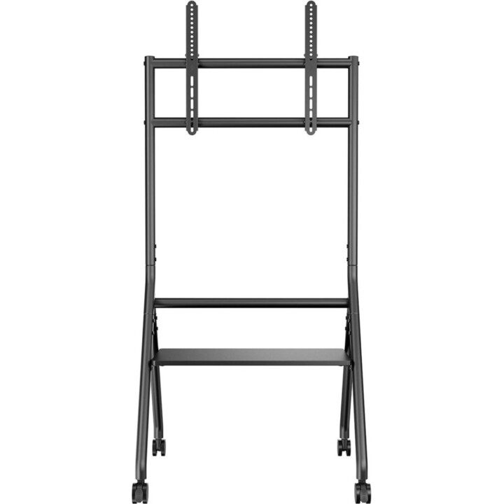 Aisens FT86FE-329 ECO Floor Stand with Wheels, 1 Tray, Interactive Display/TV 80kg 37-86, Black