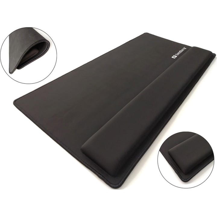 Sandberg Mouse Pad with Wrist Rest 712x350mm Black