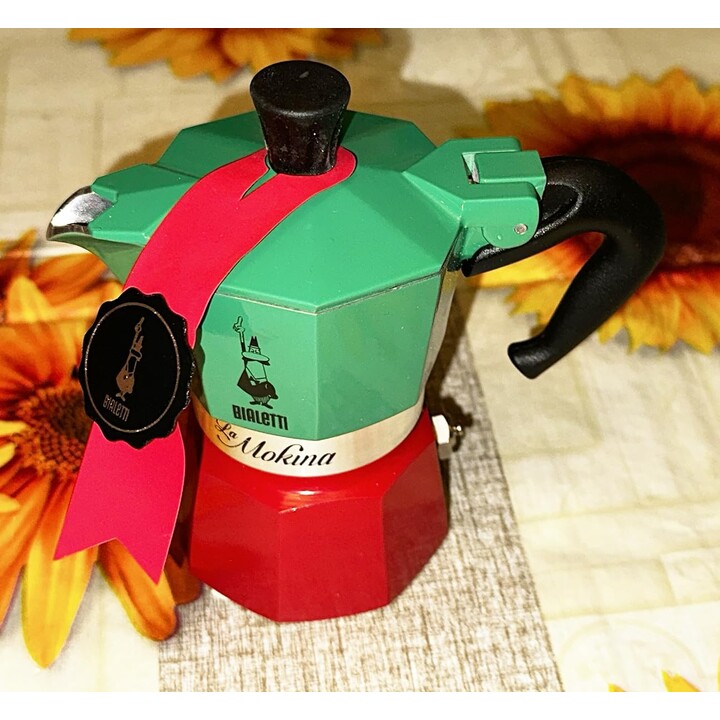 Bialetti 0005650 La Mokina Tricolor Coffee fabricant 1/2 tasse de tasse