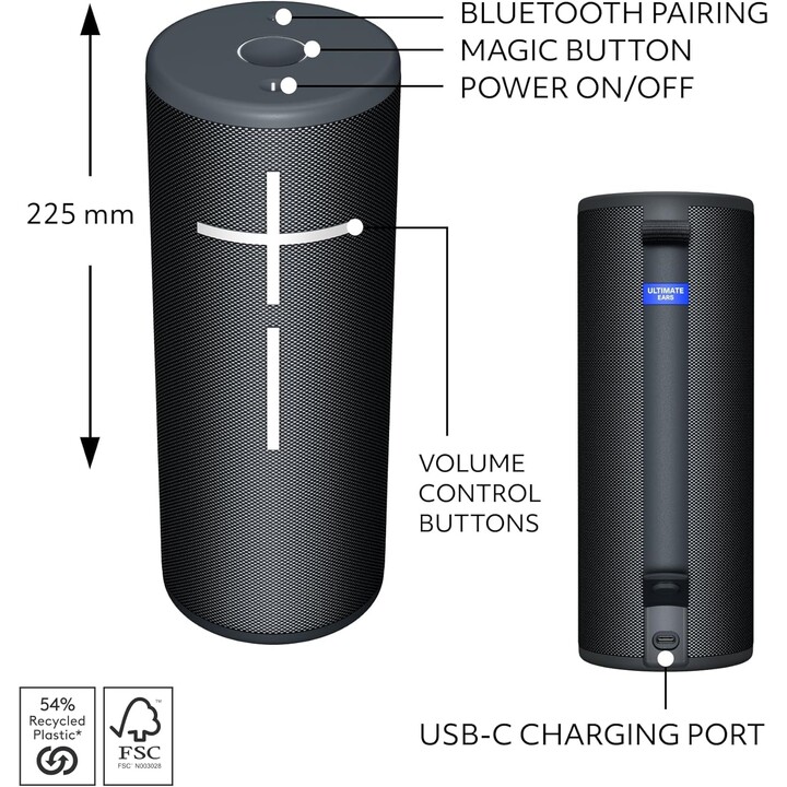 Megaboom 4 negro activo
