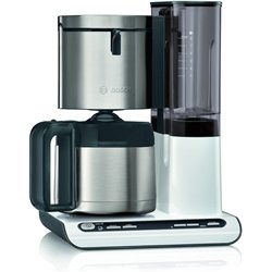 Bosch Styline TKA8A681 Filterkaffeemaschine, Aromassensor, 1,1 l Edelstahl Thermalkaraffe für 8-12 Tassen
