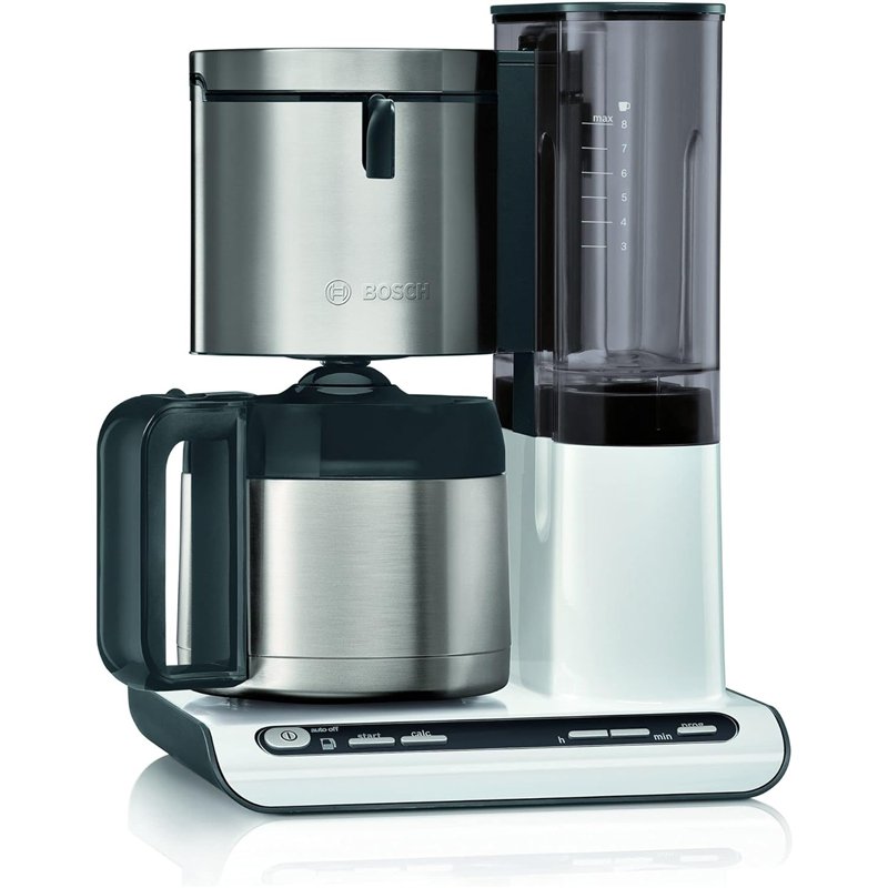 Bosch Styline TKA8A681 Filterkaffeemaschine, Aromassensor, 1,1 l Edelstahl Thermalkaraffe für 8-12 Tassen