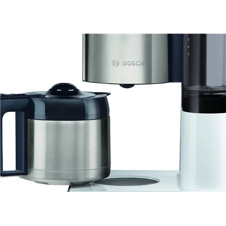 Bosch Styline TKA8A681 Filterkaffeemaschine, Aromassensor, 1,1 l Edelstahl Thermalkaraffe für 8-12 Tassen
