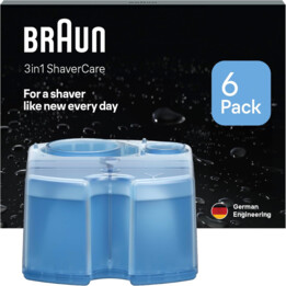 Nettoyer et renouveler la cartouche de nettoyage pour les accessoires Braun Shaver (6 pack)