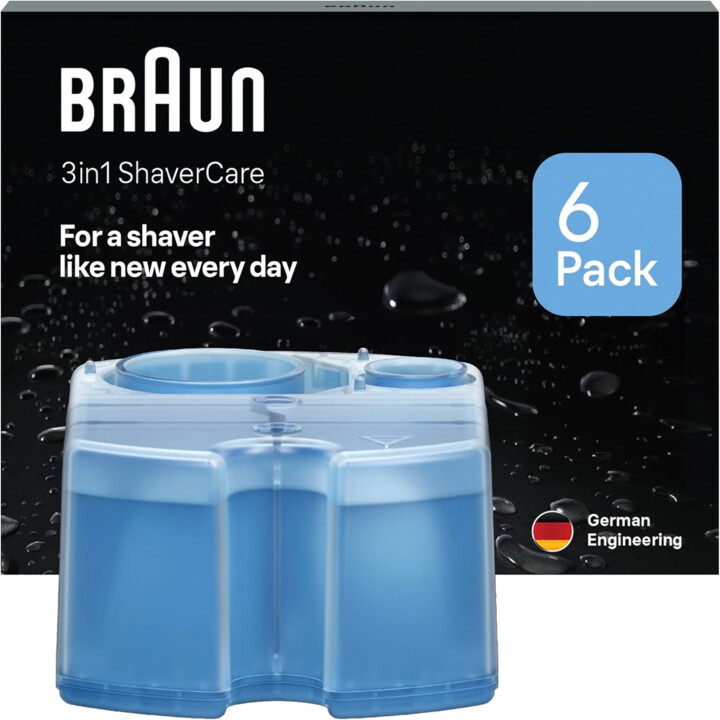 Nettoyer et renouveler la cartouche de nettoyage pour les accessoires Braun Shaver (6 pack)