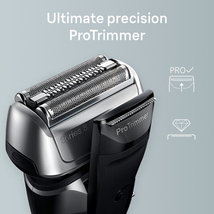 Braun Series 8 8517s wet&dry Galvano Silber