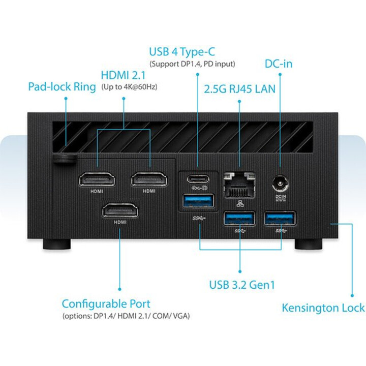 ASUS PN53-BBR777HD AMDR7-7735H/nero/senza logo senza sistema operativo