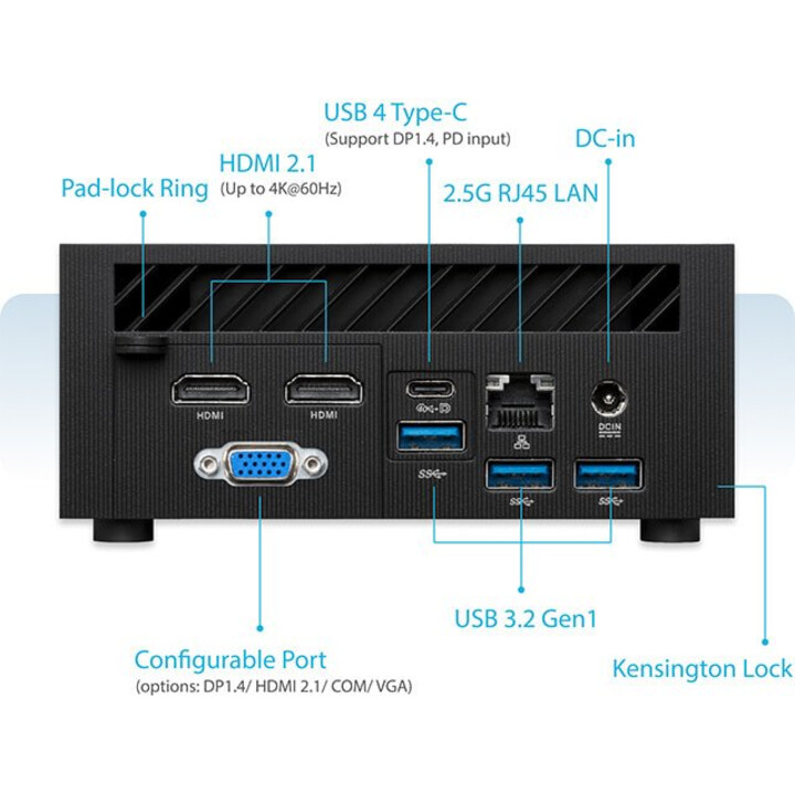 ASUS PN53-BBR777HD AMDR7-7735H/nero/senza logo senza sistema operativo