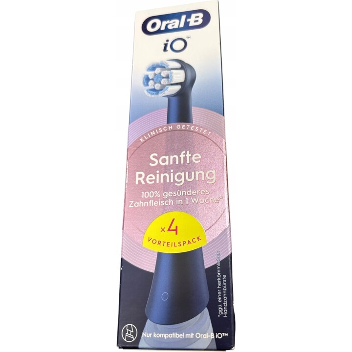 Oral-B iO brossettes de rechange nettoyage doux noires 4 pièces