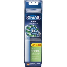 Oral-B CrossAction testine di ricambio, confezione da 10, bianche