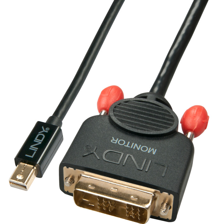 Cable mini dp a dvi 3m/negro 41953 lindy