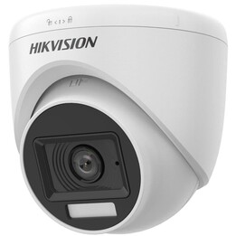 Telecamera Hikvision DS-2CE76D0T-LPFS (2,8 mm) 2MP con torretta fissa, audio e luce ibrida intelligente