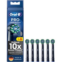Oral-B Pro CrossAction electric toothbrush heads black 6 pack